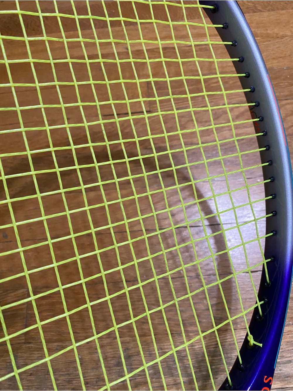 Yamaha EOS RZ Tennis Racket 110 Inches XL2 (4 1/4) (needs regrip) Yellow Purple - Picture 12 of 12